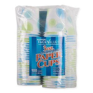 3 oz Harmon Face Value Designer Bathroom Cups 100